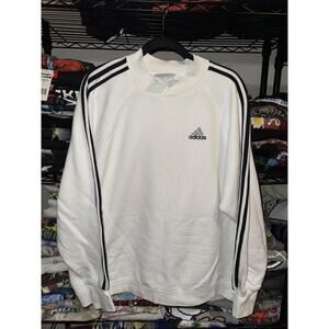 Vintage 90s Adidas White And Black Crewneck Size Large